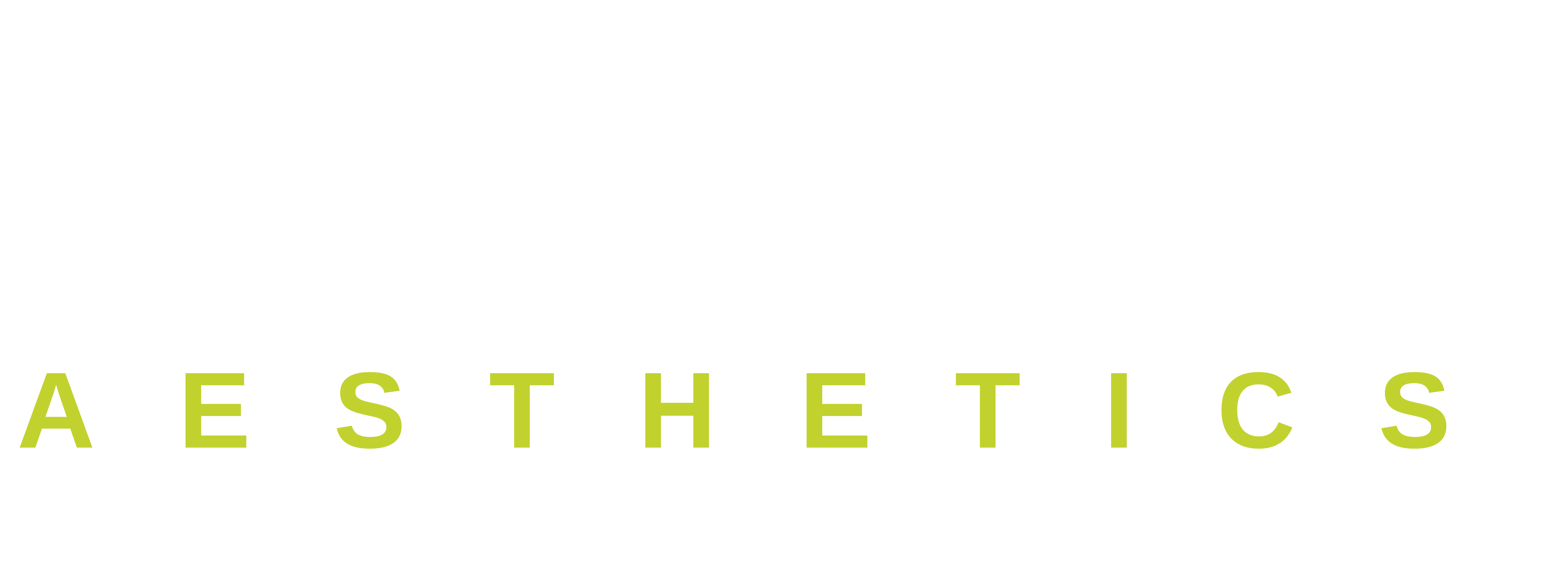 White & Green word mark - Evolution Aesthetics